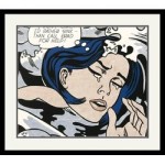 Amanti-Art-Drowning-Girl-1963-by-Roy-Lichtenstein-Framed-Fine-Art-Print---22.66-x-25.79
